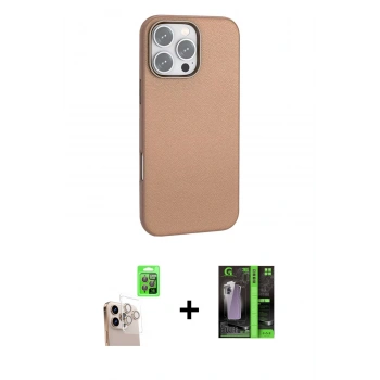 MARSİLYAN™- iPhone 16 Pro Max Kılıf Zirve Modern Prime - Şeffaf 360 Full Body Arka Koruyucu + Raze Metal Kamera Lens - NLGY