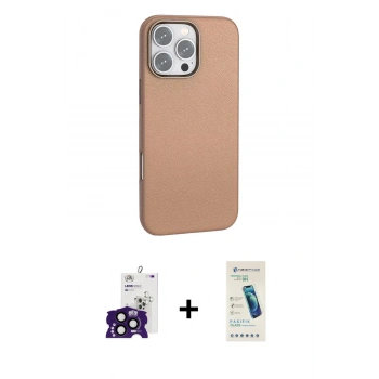 MARSİLYAN™- iPhone 16 Pro Max Kılıf Zirve Modern Prime - Şeffaf Pasifik Cam Ekran Koruyucu + Bilvis Titan Kamera Lens - SH