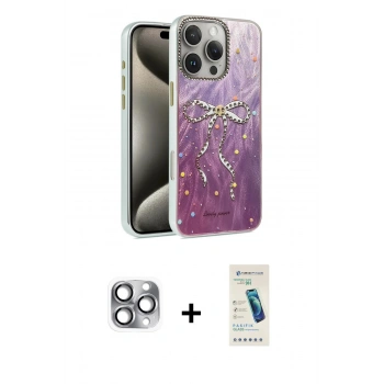MARSİLYAN™- iPhone 16 Pro Max Kılıf Zirve Modern Prime - Şeffaf Pasifik Cam Ekran Koruyucu + Pers Alüminyum Kamera Lens - GI
