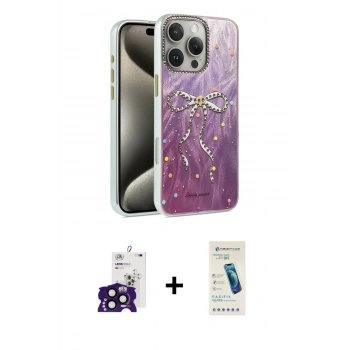MARSİLYAN™- iPhone 16 Pro Max Kılıf Zirve Modern Prime - Şeffaf Pasifik Cam Ekran Koruyucu + Bilvis Titan Kamera Lens - SH