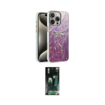 MARSİLYAN™- iPhone 16 Pro Max Kılıf Zirve Modern Prime - Siyah 360 Mat Full Body Arka Koruyucu
