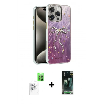 MARSİLYAN™- iPhone 16 Pro Max Kılıf Zirve Modern Prime - Siyah 360 Mat Full Body Arka Koruyucu + Raze Metal Kamera Lens - BZ