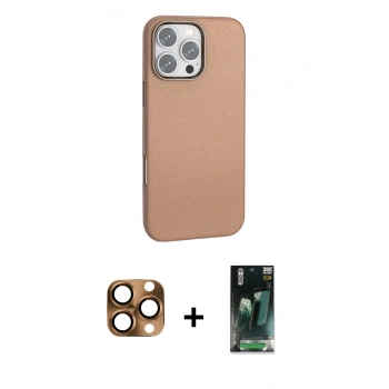 MARSİLYAN™- iPhone 16 Pro Max Kılıf Zirve Modern Prime - Siyah 360 Mat Full Body Arka Koruyucu + Pers Alüminyum Kamera Lens - CLTM
