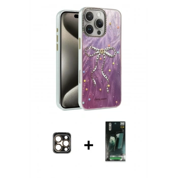 MARSİLYAN™- iPhone 16 Pro Max Kılıf Zirve Modern Prime - Siyah 360 Mat Full Body Arka Koruyucu + PVD Metal Kamera Lens - GD