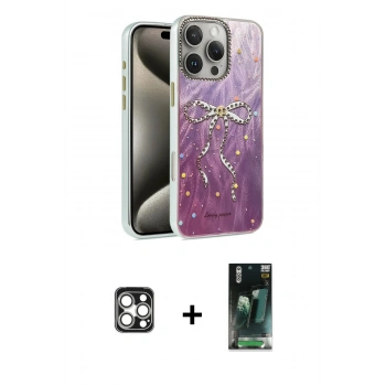 MARSİLYAN™- iPhone 16 Pro Max Kılıf Zirve Modern Prime - Siyah 360 Mat Full Body Arka Koruyucu + PVD Metal Kamera Lens - GS