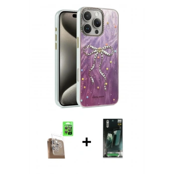 MARSİLYAN™- iPhone 16 Pro Max Kılıf Zirve Modern Prime - Siyah 360 Mat Full Body Arka Koruyucu + Raze Metal Kamera Lens - CLTM