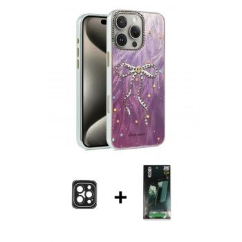 MARSİLYAN™- iPhone 16 Pro Max Kılıf Zirve Modern Prime - Siyah 360 Mat Full Body Arka Koruyucu + PVD Metal Kamera Lens - SH