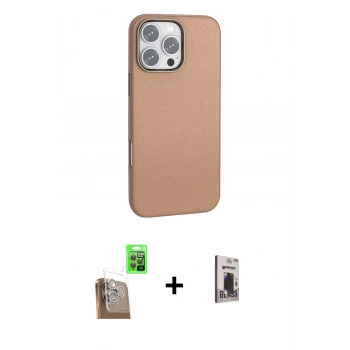 MARSİLYAN™- iPhone 16 Pro Max Kılıf Zirve Modern Prime - Siyah Bilvis Hayalet Cam Ekran Koruyucu + Raze Metal Kamera Lens - CLTM