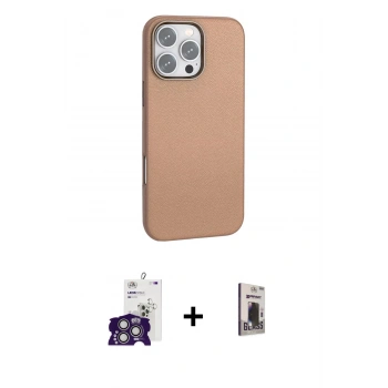 MARSİLYAN™- iPhone 16 Pro Max Kılıf Zirve Modern Prime - Siyah Bilvis Hayalet Cam Ekran Koruyucu + Bilvis Titan Kamera Lens - GS