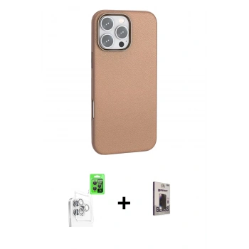 MARSİLYAN™- iPhone 16 Pro Max Kılıf Zirve Modern Prime - Siyah Bilvis Hayalet Cam Ekran Koruyucu + Raze Metal Kamera Lens - BZ