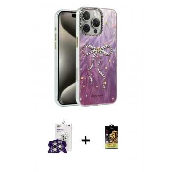MARSİLYAN™- iPhone 16 Pro Max Kılıf Zirve Modern Prime - Siyah Buffer Cam Ekran Koruyucu + Bilvis Titan Kamera Lens - GS