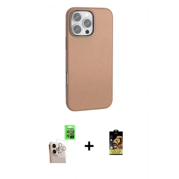 MARSİLYAN™- iPhone 16 Pro Max Kılıf Zirve Modern Prime - Siyah Buffer Cam Ekran Koruyucu + Raze Metal Kamera Lens - NLGY