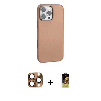 MARSİLYAN™- iPhone 16 Pro Max Kılıf Zirve Modern Prime - Siyah Buffer Cam Ekran Koruyucu + Pers Alüminyum Kamera Lens - CLTM
