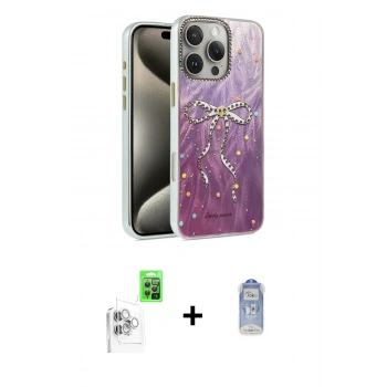 MARSİLYAN™- iPhone 16 Pro Max Kılıf Zirve Modern Prime - Siyah Joko Magic 5D Cam + Raze Metal Kamera Lens - BZ
