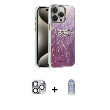 MARSİLYAN™- iPhone 16 Pro Max Kılıf Zirve Modern Prime - Siyah Joko Magic 5D Cam + Pers Alüminyum Kamera Lens - GI