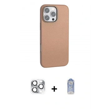 MARSİLYAN™- iPhone 16 Pro Max Kılıf Zirve Modern Prime - Siyah Joko Magic 5D Cam + Pers Alüminyum Kamera Lens - GS