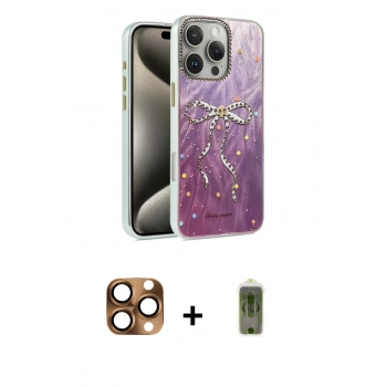 MARSİLYAN™- iPhone 16 Pro Max Kılıf Zirve Modern Prime - Siyah Joko Magic 5D Hayalet Cam + Pers Alüminyum Kamera Lens - CLTM