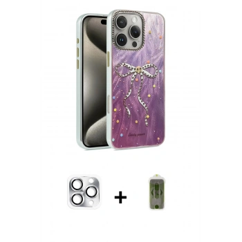 MARSİLYAN™- iPhone 16 Pro Max Kılıf Zirve Modern Prime - Siyah Joko Magic 5D Hayalet Cam + Pers Alüminyum Kamera Lens - GS