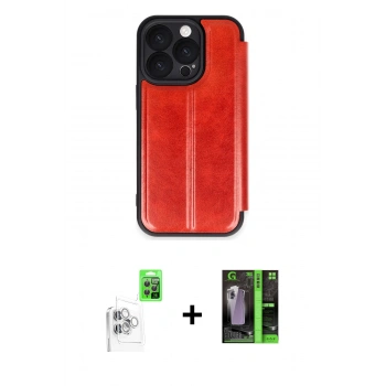 MARSİLYAN™- iPhone 16 Pro Max Kılıf Zirve Yansıma Serisi - Şeffaf 360 Full Body Arka Koruyucu + Raze Metal Kamera Lens - BZ