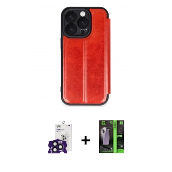 MARSİLYAN™- iPhone 16 Pro Max Kılıf Zirve Yansıma Serisi - Şeffaf 360 Full Body Arka Koruyucu + Bilvis Titan Kamera Lens - SH