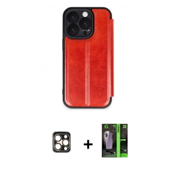 MARSİLYAN™- iPhone 16 Pro Max Kılıf Zirve Yansıma Serisi - Şeffaf 360 Full Body Arka Koruyucu + PVD Metal Kamera Lens - GD