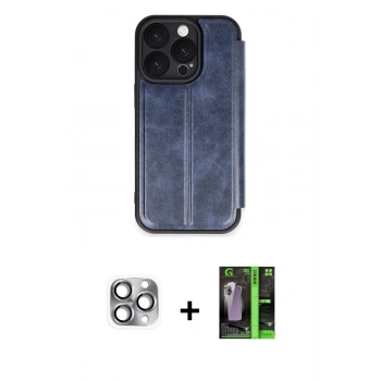 MARSİLYAN™- iPhone 16 Pro Max Kılıf Zirve Yansıma Serisi - Şeffaf 360 Full Body Arka Koruyucu + Pers Alüminyum Kamera Lens - GI