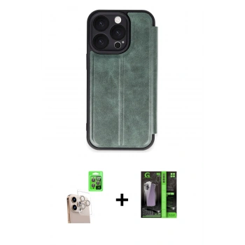 MARSİLYAN™- iPhone 16 Pro Max Kılıf Zirve Yansıma Serisi - Şeffaf 360 Full Body Arka Koruyucu + Raze Metal Kamera Lens - NLGY