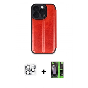 MARSİLYAN™- iPhone 16 Pro Max Kılıf Zirve Yansıma Serisi - Şeffaf 360 Full Body Arka Koruyucu + Pers Alüminyum Kamera Lens - GS