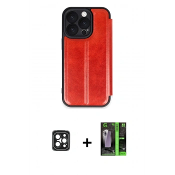MARSİLYAN™- iPhone 16 Pro Max Kılıf Zirve Yansıma Serisi - Şeffaf 360 Full Body Arka Koruyucu + PVD Metal Kamera Lens - SH