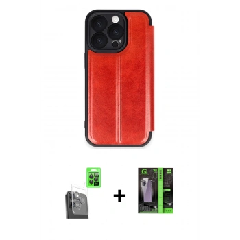 MARSİLYAN™- iPhone 16 Pro Max Kılıf Zirve Yansıma Serisi - Şeffaf 360 Full Body Arka Koruyucu + Raze Metal Kamera Lens - SH