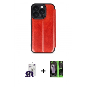 MARSİLYAN™- iPhone 16 Pro Max Kılıf Zirve Yansıma Serisi - Şeffaf 360 Full Body Arka Koruyucu + Bilvis Titan Kamera Lens - TMGI