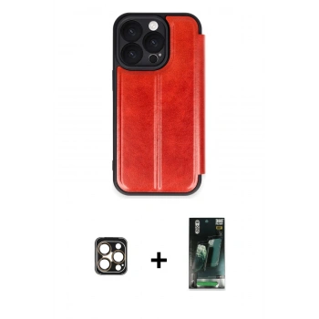 MARSİLYAN™- iPhone 16 Pro Max Kılıf Zirve Yansıma Serisi - Siyah 360 Mat Full Body Arka Koruyucu + PVD Metal Kamera Lens - GD