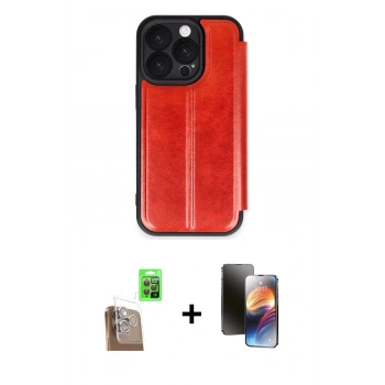 MARSİLYAN™- iPhone 16 Pro Max Kılıf Zirve Yansıma Serisi - Siyah 3D Antistatik Mat Seramik Nano Ekran Koruyucu + Raze Metal Kamera Lens - CLTM