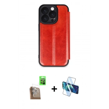 MARSİLYAN™- iPhone 16 Pro Max Kılıf Zirve Yansıma Serisi - Siyah 3D Antistatik Seramik Nano Ekran Koruyucu + Raze Metal Kamera Lens - CLTM