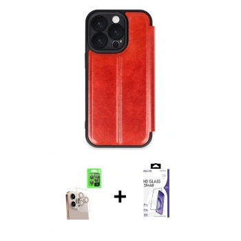 MARSİLYAN™- iPhone 16 Pro Max Kılıf Zirve Yansıma Serisi - Siyah Bilvis 3X AR HD Cam Ekran Koruyucu + Raze Metal Kamera Lens - NLGY