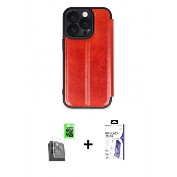 MARSİLYAN™- iPhone 16 Pro Max Kılıf Zirve Yansıma Serisi - Siyah Bilvis 3X AR HD Cam Ekran Koruyucu + Raze Metal Kamera Lens - SH