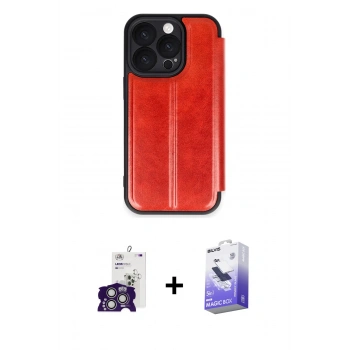 MARSİLYAN™- iPhone 16 Pro Max Kılıf Zirve Yansıma Serisi - Siyah Bilvis 5in1 5D Magic Hayalet Cam Ekran Koruyucu + Bilvis Titan Kamera Lens - GS