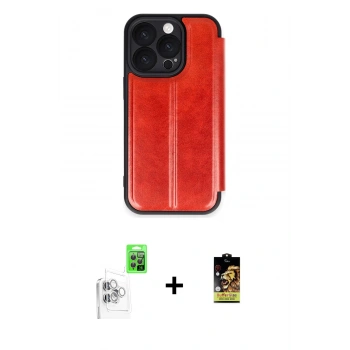 MARSİLYAN™- iPhone 16 Pro Max Kılıf Zirve Yansıma Serisi - Siyah Buffer Cam Ekran Koruyucu + Raze Metal Kamera Lens - BZ