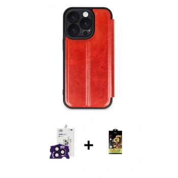 MARSİLYAN™- iPhone 16 Pro Max Kılıf Zirve Yansıma Serisi - Siyah Buffer Cam Ekran Koruyucu + Bilvis Titan Kamera Lens - SH