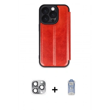 MARSİLYAN™- iPhone 16 Pro Max Kılıf Zirve Yansıma Serisi - Siyah Joko Magic 5D Cam + Pers Alüminyum Kamera Lens - GI