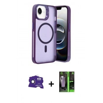 MARSİLYAN™- iPhone 16E Kılıf Akış Form - Şeffaf 360 Full Body Arka Koruyucu + Bilvis Titan Kamera Lens - RW