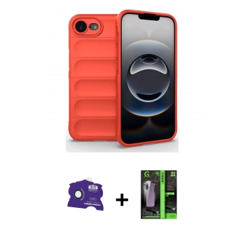 MARSİLYAN™- iPhone 16E Kılıf Atlas Koleksiyonu - Şeffaf 360 Full Body Arka Koruyucu + Bilvis Titan Kamera Lens - RW