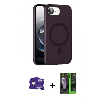 MARSİLYAN™- iPhone 16E Kılıf Çekirdek Modern Prime - Şeffaf 360 Full Body Arka Koruyucu + Bilvis Titan Kamera Lens - RW