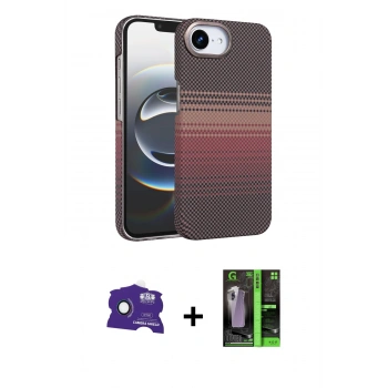 MARSİLYAN™- iPhone 16E Kılıf Doruk Serisi - Şeffaf 360 Full Body Arka Koruyucu + Bilvis Titan Kamera Lens - RW