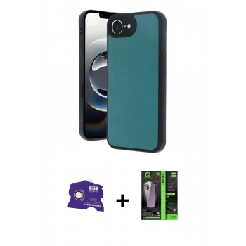 MARSİLYAN™- iPhone 16E Kılıf Kıvılcım Işık Serisi - Şeffaf 360 Full Body Arka Koruyucu + Bilvis Titan Kamera Lens - BZ