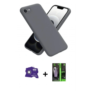 MARSİLYAN™- iPhone 16E Kılıf Kozmos Yansıma Özel Seri - Şeffaf 360 Full Body Arka Koruyucu + Bilvis Titan Kamera Lens - BZ