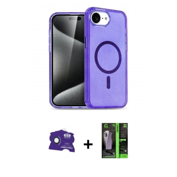 MARSİLYAN™- iPhone 16E Kılıf Nova Asil Prime - Şeffaf 360 Full Body Arka Koruyucu + Bilvis Titan Kamera Lens - RW