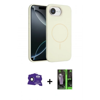 MARSİLYAN™- iPhone 16E Kılıf Yankı Form Serisi - Şeffaf 360 Full Body Arka Koruyucu + Bilvis Titan Kamera Lens - SH