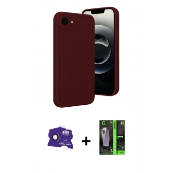 MARSİLYAN™- iPhone 16E Kılıf Yankı Yansıma Özel Seri - Şeffaf 360 Full Body Arka Koruyucu + Bilvis Titan Kamera Lens - SH