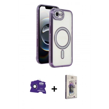 MARSİLYAN™- iPhone 16E Kılıf Zirve Doku Prime - Siyah Bilvis 3D Cam Ekran Koruyucu + Bilvis Titan Kamera Lens - RW